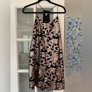 Sequin embossed spaghetti strap dress size M